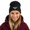 Going Miles Black Embroidered Beanie