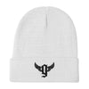 Going Miles White Embroidered Beanie